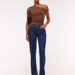 Classic Dark Blue Straight-Leg Women’s Abercrombie Jeans
